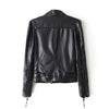 Stand Collar PU Leather Zipper Woman Fashionable    S - Mega Save Wholesale & Retail - 4