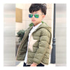 Children Garments Down Coat Boy Girl Short Winter   khaki   110cm - Mega Save Wholesale & Retail - 2