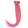 Human Hair Invisible Hair Extension Wig   Pink# pink