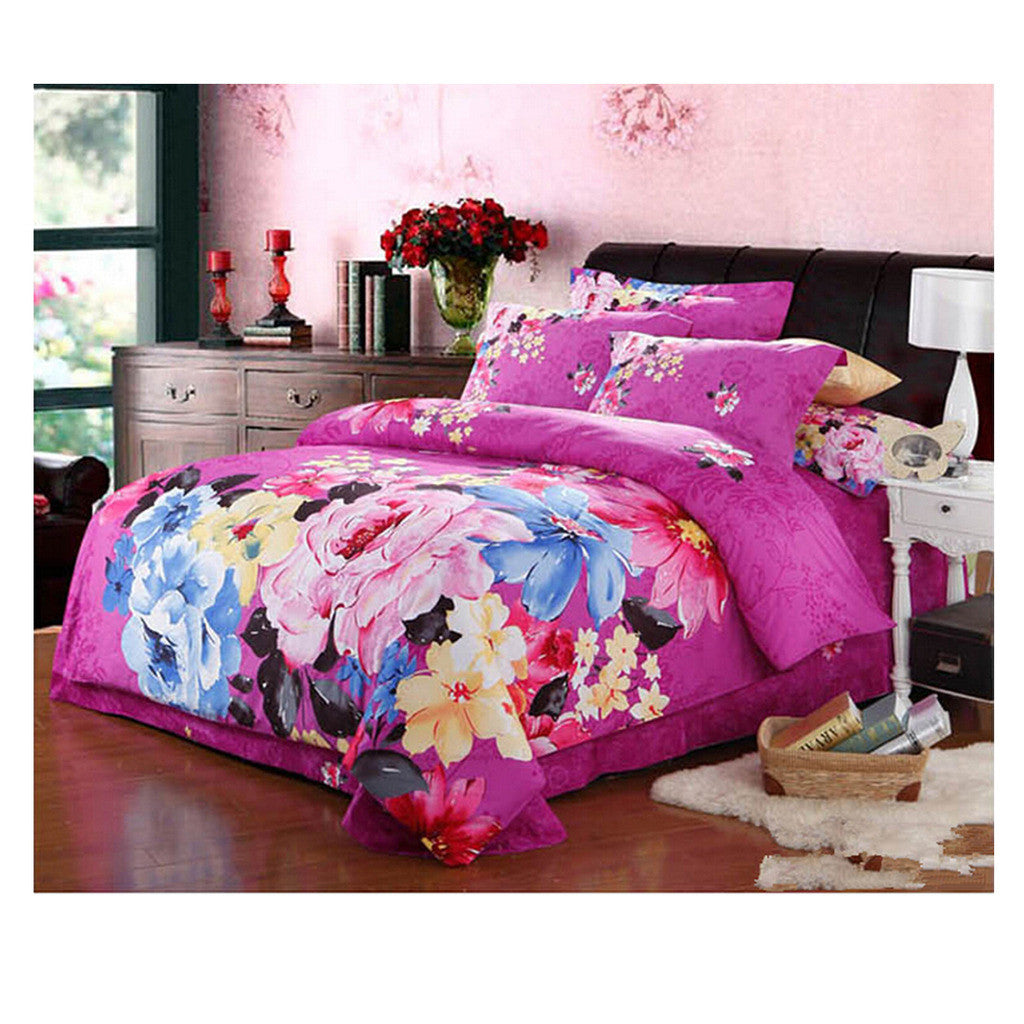 Cotton Active floral printing Quilt Duvet Sheet Cover Sets  Size 54 - Mega Save Wholesale & Retail