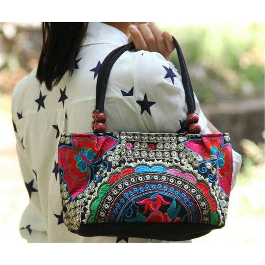 Original Chinese National Style Yunnan Featured Embroidery Small Bag Handbag Woman's Bag  1 - Mega Save Wholesale & Retail - 5