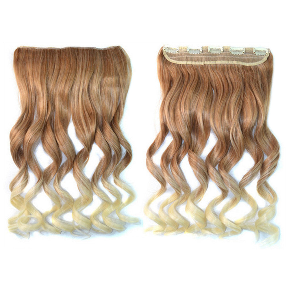 Hair Extension Gradient Ramp Wave Curled Wig     5C2-27T613#