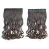 Hair Extension Gradient Ramp Wave Curled Wig     natural black dark brown 5C2-2T33#