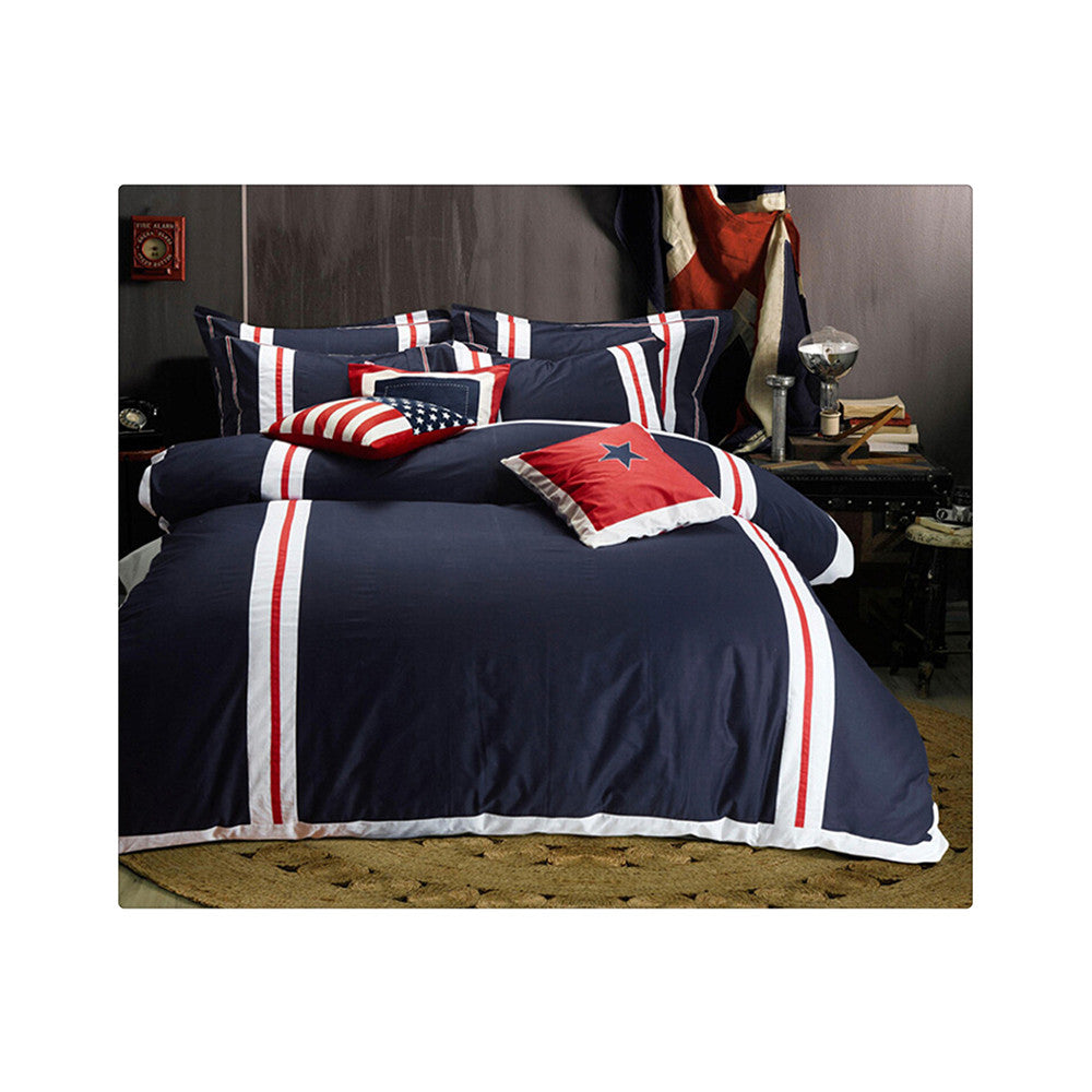 Cotton Concise Flag Warm Duvet Quilt Cover Sets Bedding Cover Sets 006 - Mega Save Wholesale & Retail