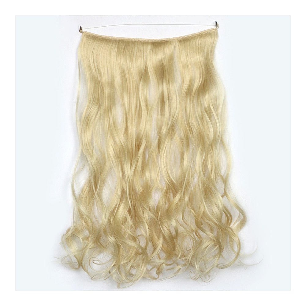 The new wig manufacturers wholesale hair extension fishing line hair extension piece piece long curly hair wig piece foreign trade explosion models in Europe and America  613# - Mega Save Wholesale & Retail - 1