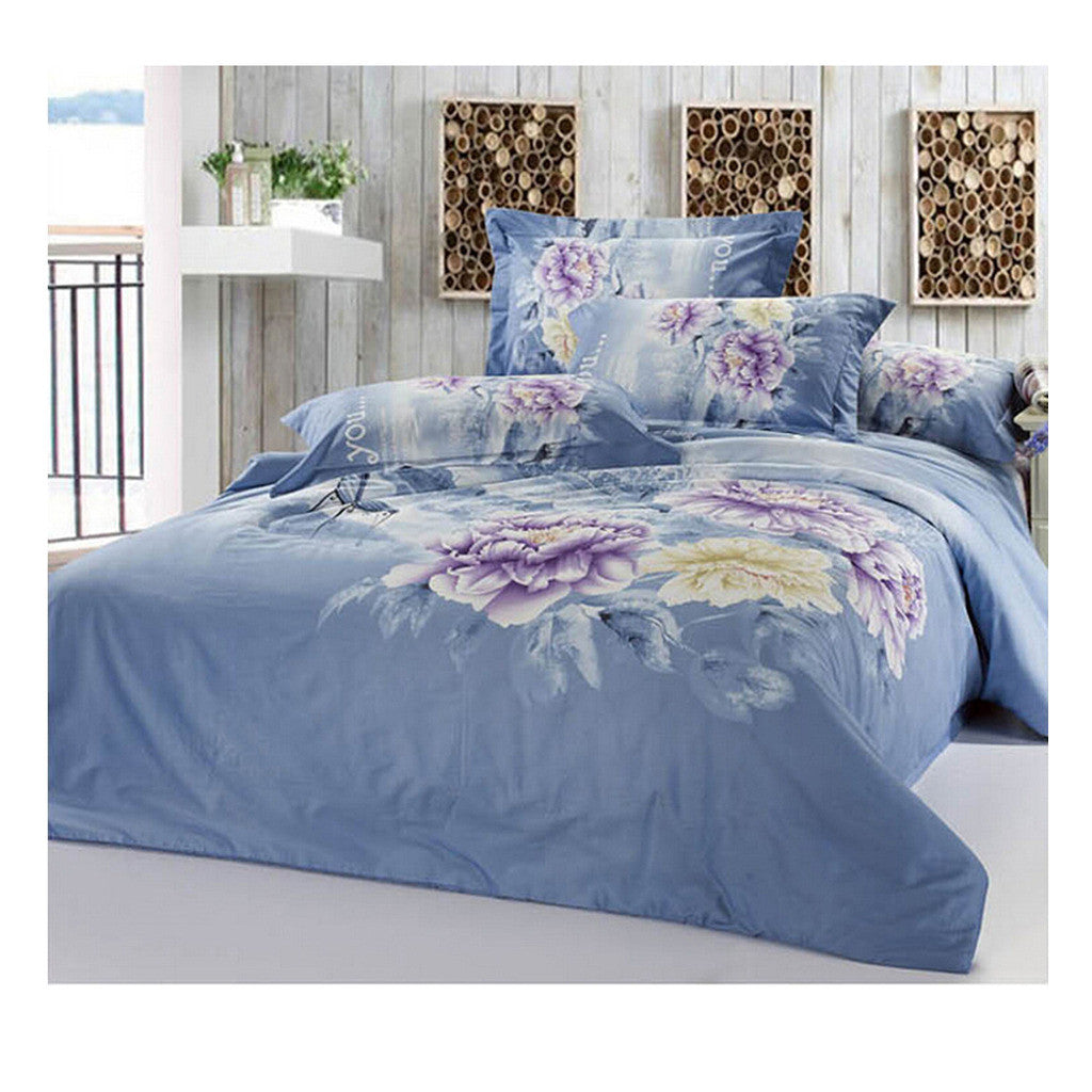 Cotton Active floral printing Quilt Duvet Sheet Cover Sets  Size 64 - Mega Save Wholesale & Retail
