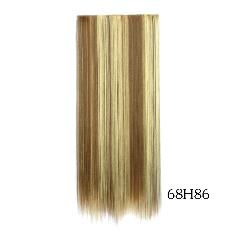 Yiwu's wig factory direct wholesale five piece long straight hair extension card issuing child wig hair piece explosion models in Europe and America  68H86 - Mega Save Wholesale & Retail - 1