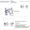 Men's titanium steel plating gold earrings personalized earrings simple hollow hexagram birthday gift GE309   WHITE - Mega Save Wholesale & Retail - 2