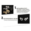 Men's titanium steel plating gold earrings personalized earrings simple hollow hexagram birthday gift GE309   WHITE - Mega Save Wholesale & Retail - 3