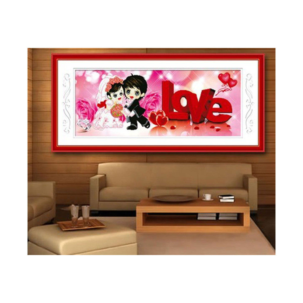 5D Diamond Painting Wedding Living Room LOVE Forever Figure Series Round Diamond - Mega Save Wholesale & Retail