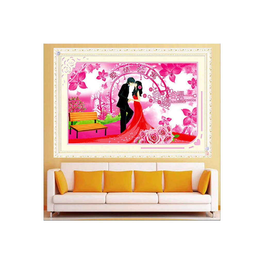 5D Diamond Painting Printing Wedding Cross Stitch Ipartment Season Lovers Bedroom Living Room - Mega Save Wholesale & Retail