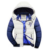 Man Cotton Coat Slim Warm Hoodied  white   M - Mega Save Wholesale & Retail - 1