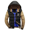 Man Cotton Coat Slim Warm Hoodied   black   M - Mega Save Wholesale & Retail - 1
