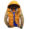 Man Cotton Coat Slim Warm Hoodied   yellow   M - Mega Save Wholesale & Retail - 1