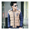 Man Cotton Coat Slim Warm Hoodied   grey   M - Mega Save Wholesale & Retail - 2