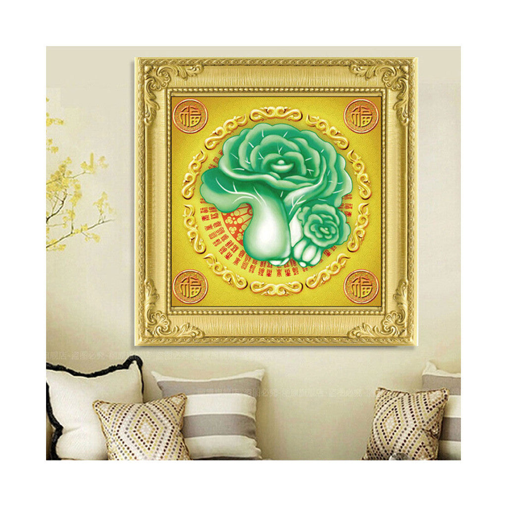 Hundred Wealth and Fortune Cross Stitch Diamond Painting Chinese cabbagecMagic Cube Diamond Round Diamond Diamond Paste Diamond Stitch Living Room - Mega Save Wholesale & Retail