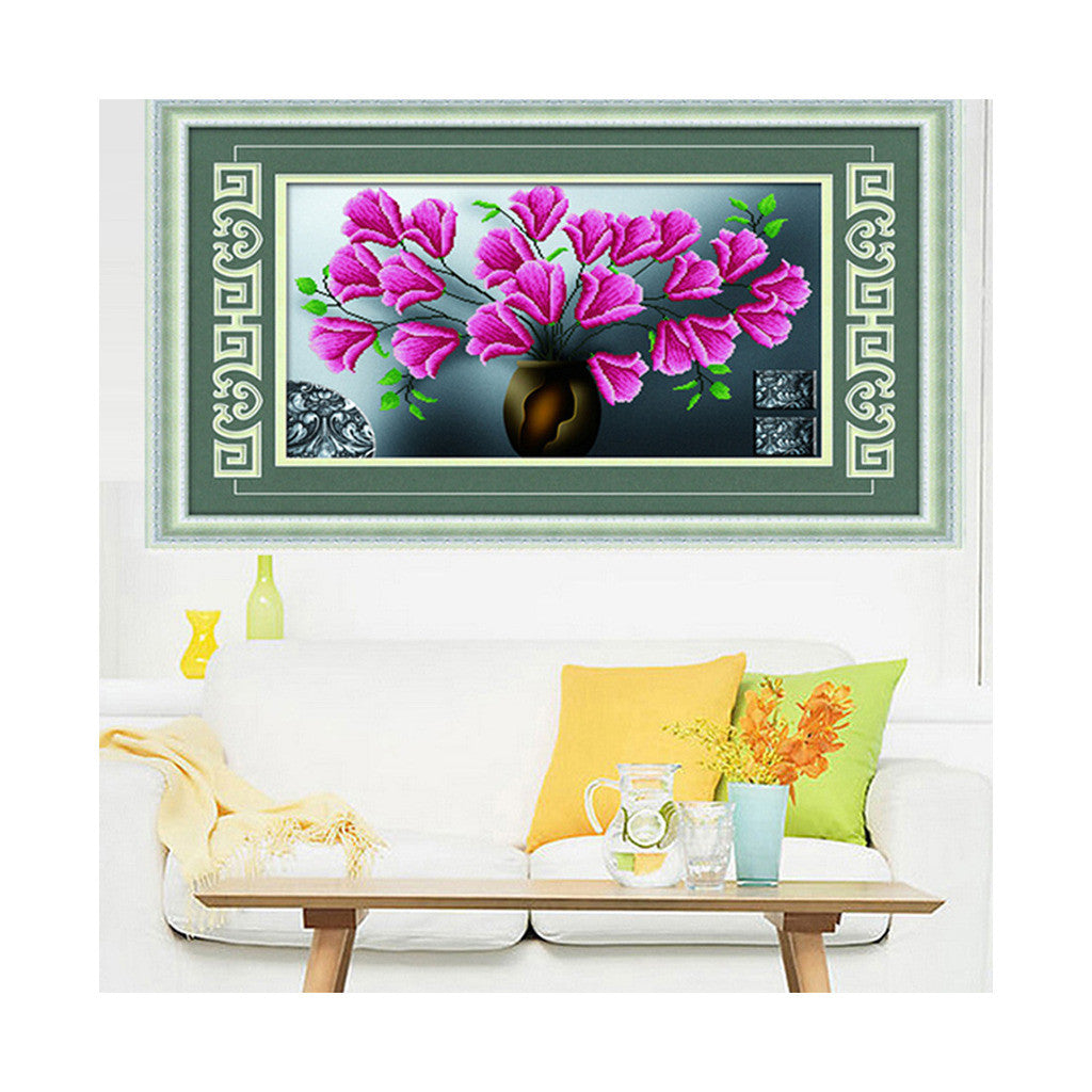 Diamond Stitch Diamond Painting Purple Magnolia Denudata Diamond Paste - Mega Save Wholesale & Retail