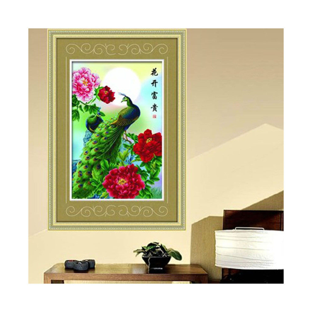 Diamond Painting Fortune Comes with Blooming Flowers Living Room Diamond Stitch Diamond Paste Cross Stitch - Mega Save Wholesale & Retail
