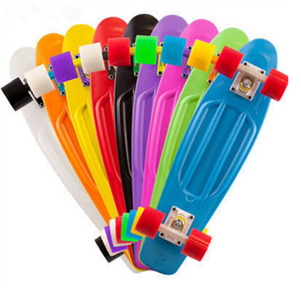 Complete Mini Cruiser Penny Style Skateboard street skate banana plastic Various colours Yellow - Mega Save Wholesale & Retail - 1