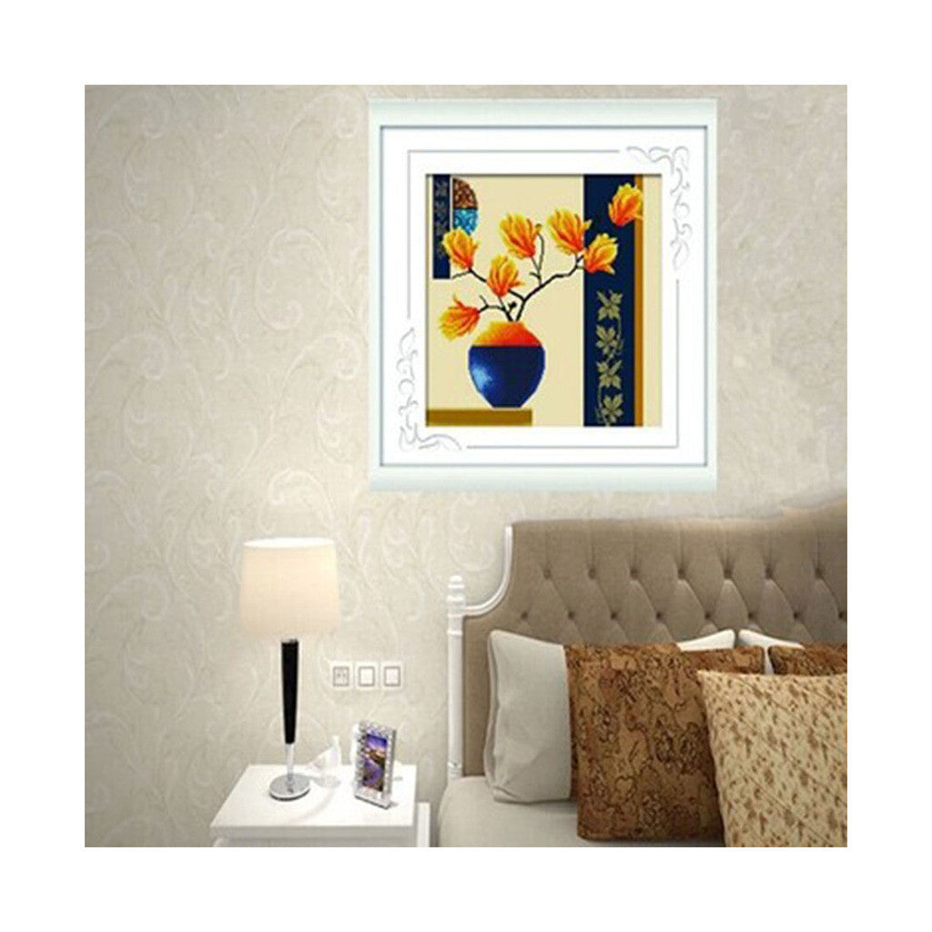 5D Magic Cube Diamond Living Room Cross Stitch Dining Room Diamond Painting Living Room Diamond Paste Simple Beauty Vase Decoration - Mega Save Wholesale & Retail