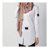 Muslim Slim Long White Summer Shirt Women   M - Mega Save Wholesale & Retail - 2