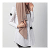 Muslim Slim Long White Summer Shirt Women   M - Mega Save Wholesale & Retail - 3