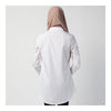 Muslim Slim Long White Summer Shirt Women   M - Mega Save Wholesale & Retail - 4