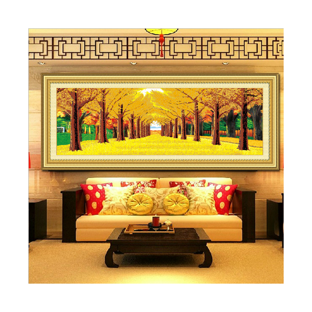 DIY Diamond Painting Square Diamond Golden Land Autumn 5D Magic Cube Diamond Round Diamond Full-jewelled - Mega Save Wholesale & Retail