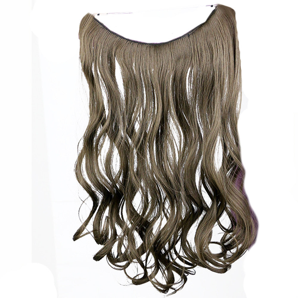 The new wig manufacturers wholesale hair extension fishing line hair extension piece piece long curly hair wig piece foreign trade explosion models in Europe and America  8A - Mega Save Wholesale & Retail - 1
