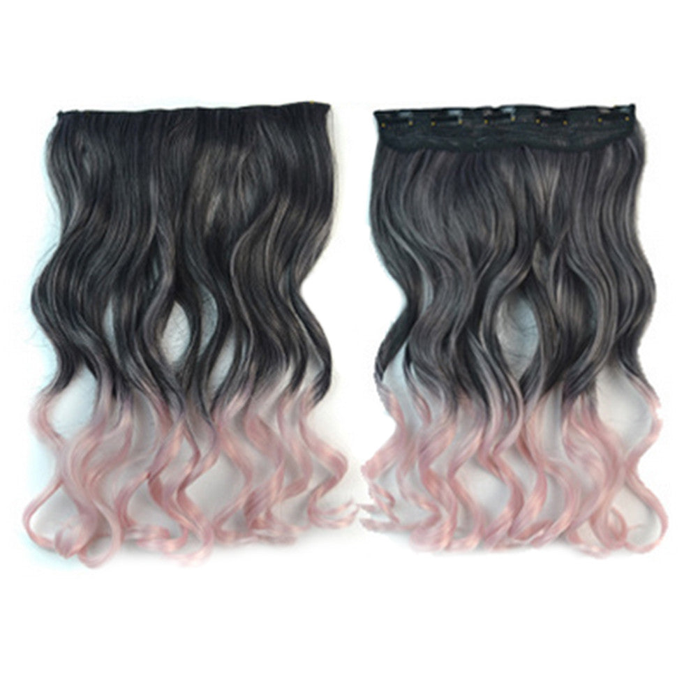Hair Extension Long Curled Hair Gradient Ramp Wig 8