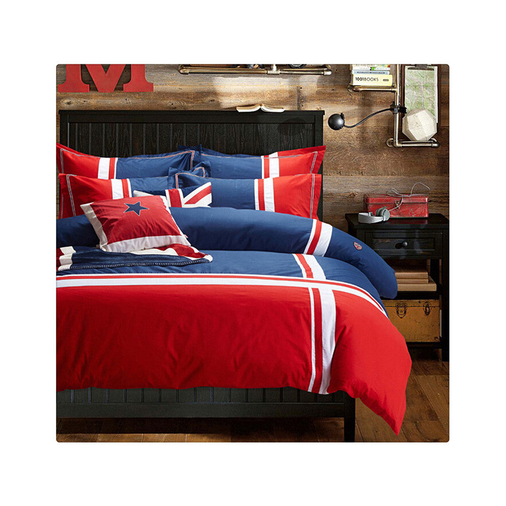 Cotton Concise Flag Warm Duvet Quilt Cover Sets Bedding Cover Sets 009 - Mega Save Wholesale & Retail