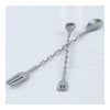 10pcs Stainless Steel Double-sided Nonmagnetic Bartender Spoon Fork 9 inch - Mega Save Wholesale & Retail - 2