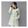 Winter Down Coat Woman Middle Long Light Thin Slim   pea green   M - Mega Save Wholesale & Retail - 1