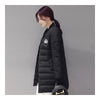 Winter Down Coat Woman Middle Long Light Thin Slim    black   M - Mega Save Wholesale & Retail - 2