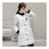 Winter Down Coat Woman Middle Long Light Thin Slim   grey   M - Mega Save Wholesale & Retail - 1