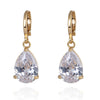 Water-drop Zircon Earrings    A white - Mega Save Wholesale & Retail - 1