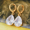 Water-drop Zircon Earrings    A white - Mega Save Wholesale & Retail - 2