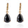 Water-drop Zircon Earrings   A black - Mega Save Wholesale & Retail - 1