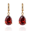 Water-drop Zircon Earrings   A bright red - Mega Save Wholesale & Retail