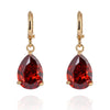 Water-drop Zircon Earrings   A bright red - Mega Save Wholesale & Retail - 1