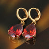 Water-drop Zircon Earrings   A bright red - Mega Save Wholesale & Retail - 2