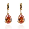 Water-drop Zircon Earrings    A champagne - Mega Save Wholesale & Retail - 1
