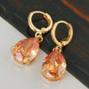 Water-drop Zircon Earrings    A champagne - Mega Save Wholesale & Retail - 2