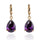 Water-drop Zircon Earrings   A purple - Mega Save Wholesale & Retail - 1