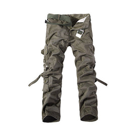 Fashion Mens Work Trousers Military Army Cargo Camo Combat Multi-pocket Pants   Army green - Mega Save Wholesale & Retail