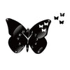 DIY Creative Decoration Butterfly Princess Mirror Quartz Wall Clock    B black - Mega Save Wholesale & Retail