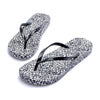 Check Out the New Korean Version of Flat Flip Flops Summer Style Casual Sandals for Women in Black Leopard Print Design - Mega Save Wholesale & Retail - 1