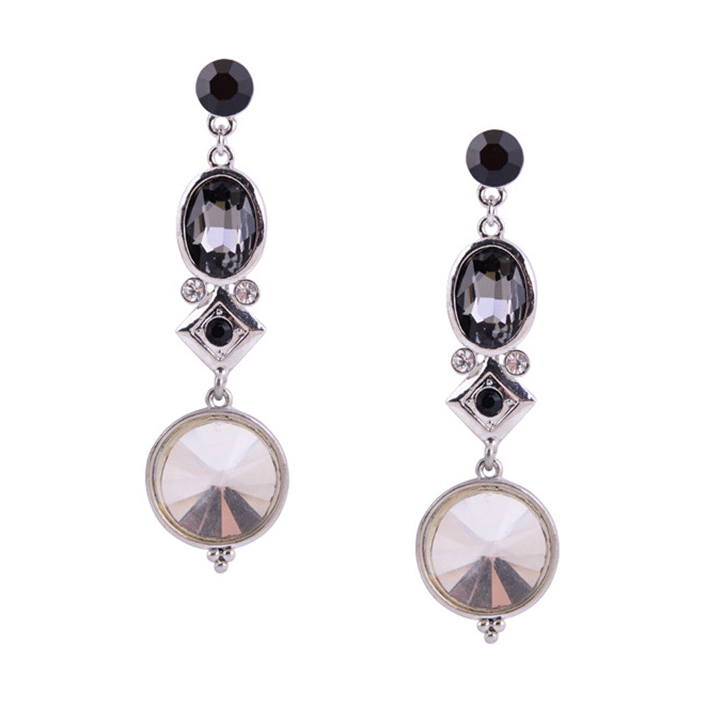 Hongye Jewelry in Europe and America palace dignified temperament alloy diamond earring long earrings AliExpress Hot   white - Mega Save Wholesale & Retail - 1