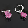 Water-drop Zircon Earrings    B pink - Mega Save Wholesale & Retail - 2