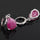 Water-drop Zircon Earrings    B pink - Mega Save Wholesale & Retail - 3
